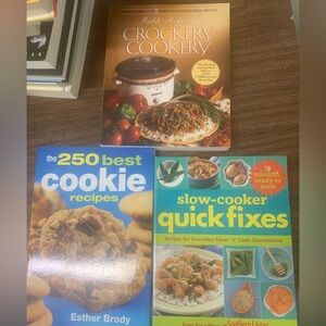 Crockery Cookery & Slow Cook Recipes and cookie recipes 3 Book Set